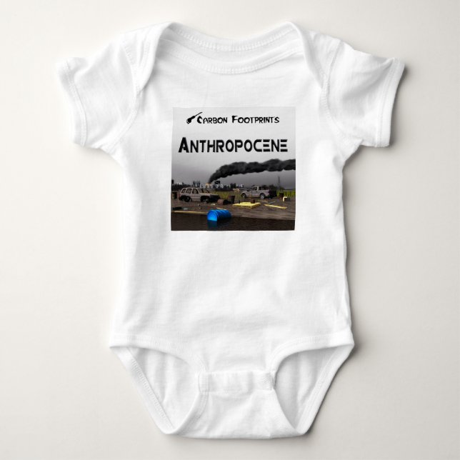 Carbon Footprints - Anthropocene Baby Bodysuit (Front)
