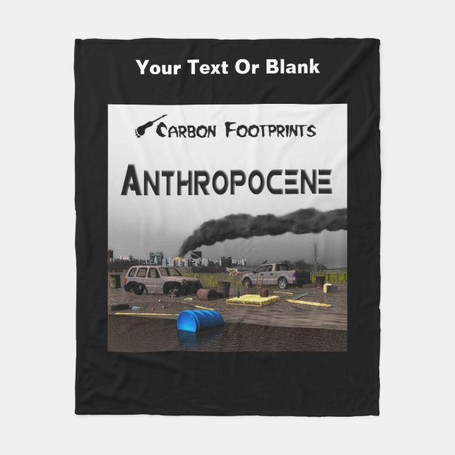 Carbon Footprints - Anthropocene Fleece Blanket (Front)