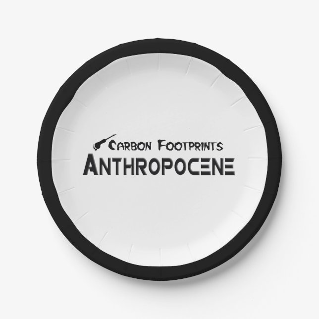 Carbon Footprints - Anthropocene Paper Plate (Front)