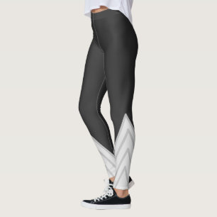 Carbon Grey White Details  Leggings