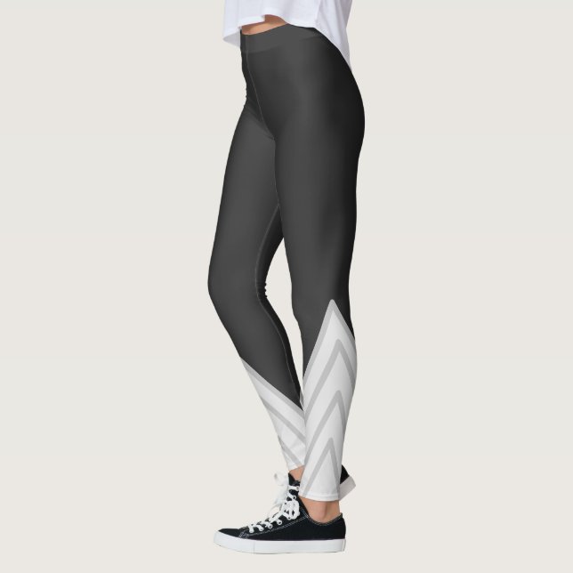 Carbon Grey White Details  Leggings (Left)