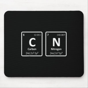 Carbon Nitrogen 67 Funny C N Periodic Table Elemen Mouse Pad