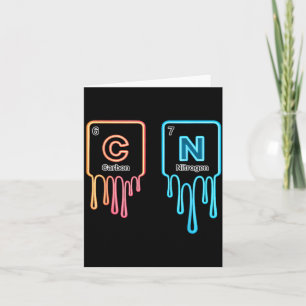 Carbon Nitrogen Science Design Fun Chemistry Lover Card