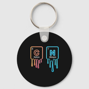 Carbon Nitrogen Science Design Fun Chemistry Lover Key Ring