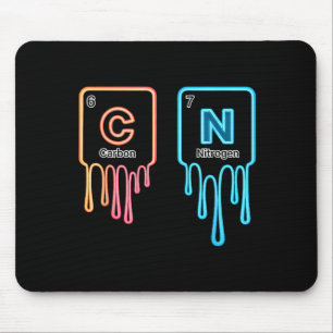 Carbon Nitrogen Science Design Fun Chemistry Lover Mouse Pad