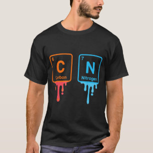 Carbon Nitrogen Science Design Fun Chemistry Lover T-Shirt