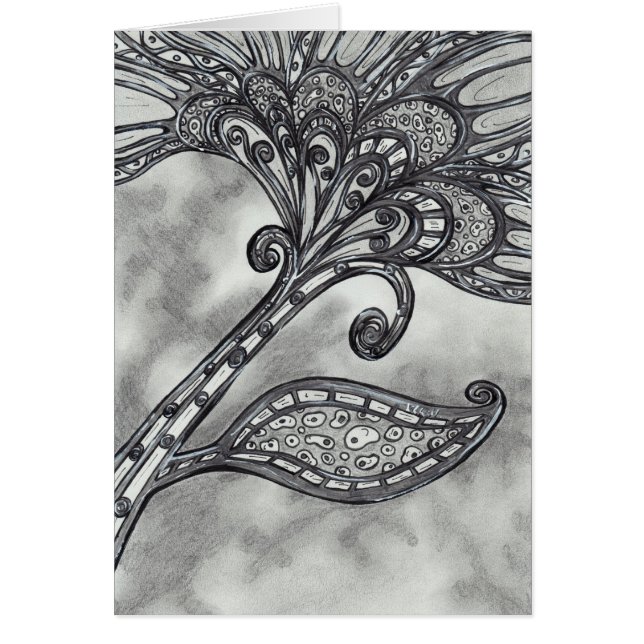 Carbon Space Flower 4 Card (Front)