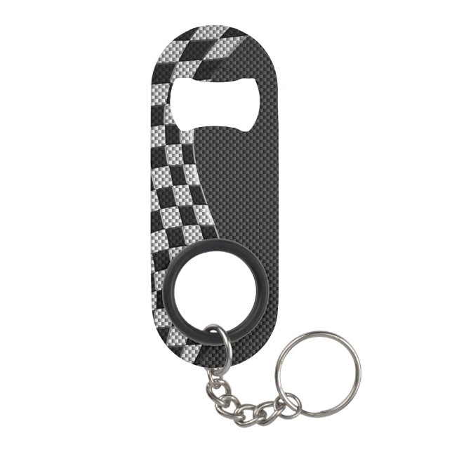 Carbon Style Racing Flag Wave Decor (Back)