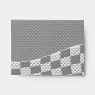 Carbon Style Racing Flag Wave Decor Envelope