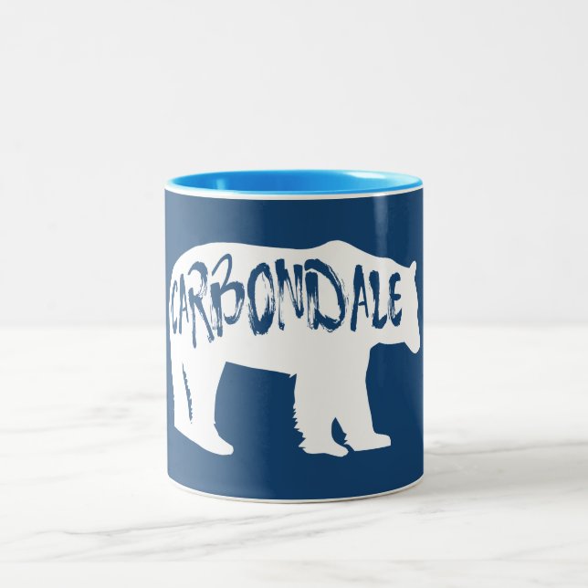 Carbondale Colorado Bear Two-Tone Coffee Mug (Center)