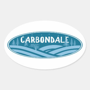 Carbondale Colorado Outdoors Oval Sticker