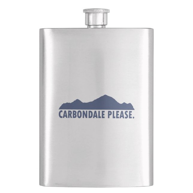 Carbondale Please Hip Flask (Front)