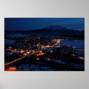 Carbondale Winter's Night Poster