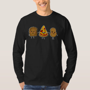 CARBS ARE FRIENDS Cute illustration toast pizza an T-Shirt