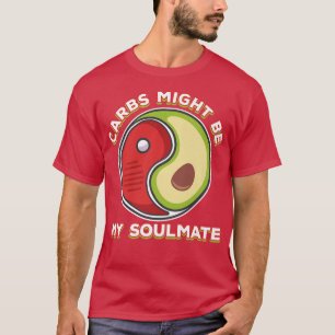 Carbs soulmate food lover yinyang cartoon humour s T-Shirt