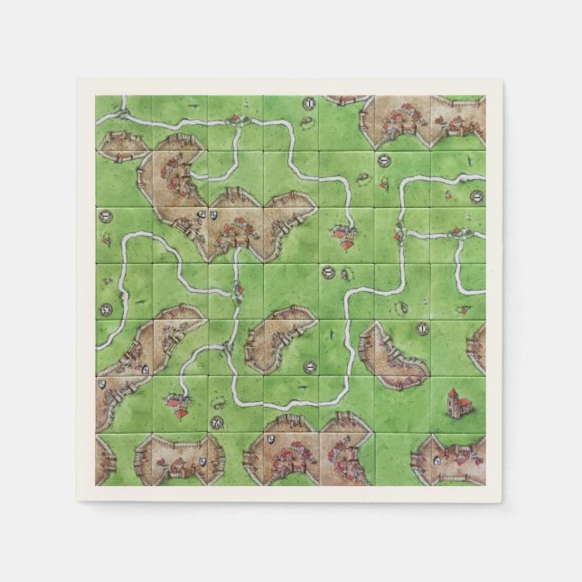 Carcassone Board Napkins (Front)