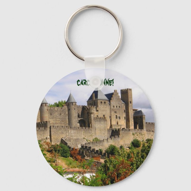 Carcassonne fortress in France Key Ring (Front)