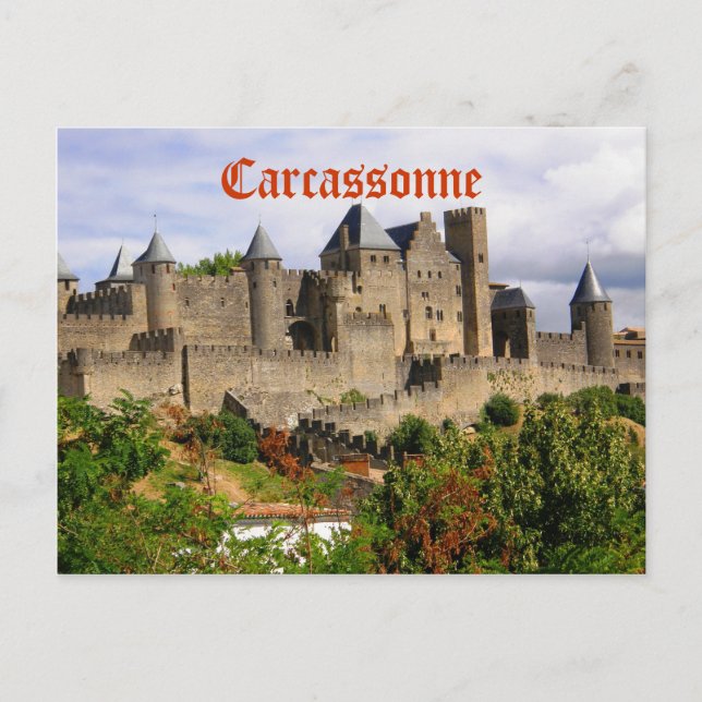 Carcassonne fortress in France Postcard (Front)