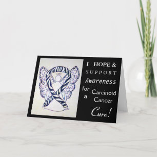 Carcinoid Cancer Awareness Ribbon Greeting Card