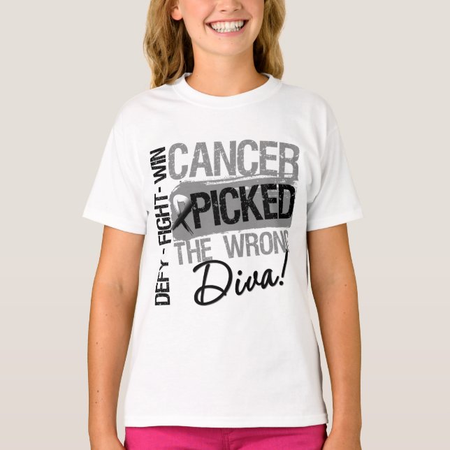 Carcinoid Cancer Picked The Wrong Diva T-Shirt (Front)