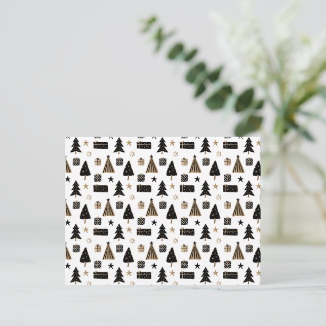 Card (10,8 x 14,2 cm) - Christmas Pattern (Standing Front)