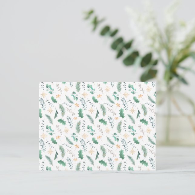 Card (10,8 x 14,2 cm) - Christmas Pattern (Standing Front)