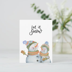Card (10.8cm x 14.2cm) - Two Snowmen