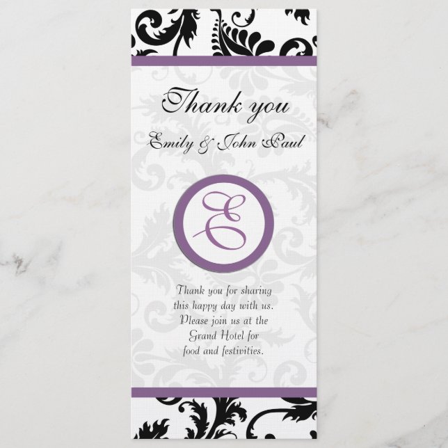 Card #2 of Wedding Program (Front)