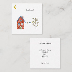 Card (6.3 cm x 6.3 cm) - New House Information Car