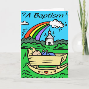Card:  "A BAPTISM" Card