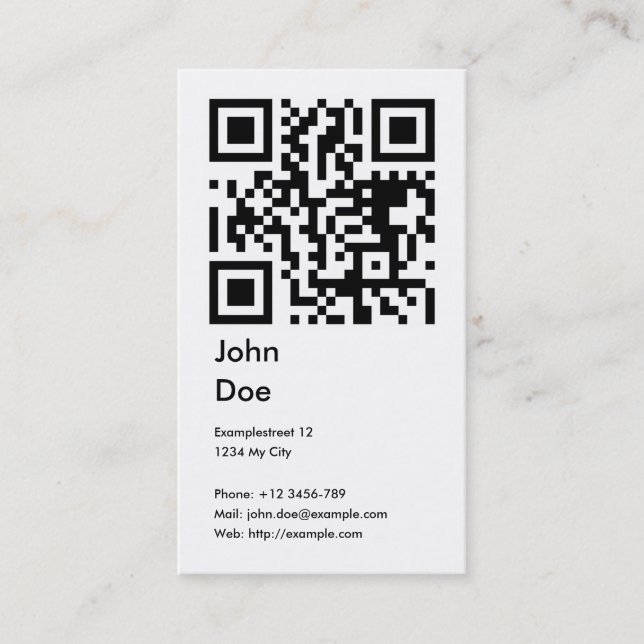 Card (address, phone, email, web) (Front)