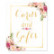 Card and Gifts | Floral Gold Frame Wedding Sign