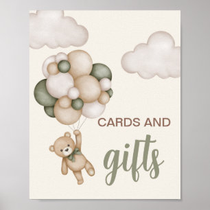 Card and Gifts Teddy Bear Boy sign