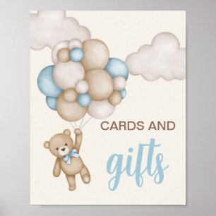 Card and Gifts Teddy Bear Boy sign