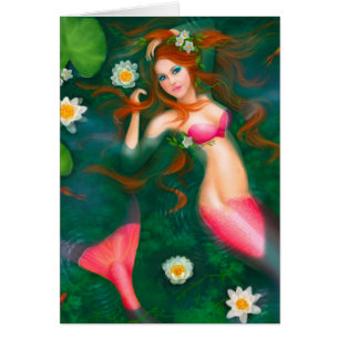 Card Beautiful mermaid