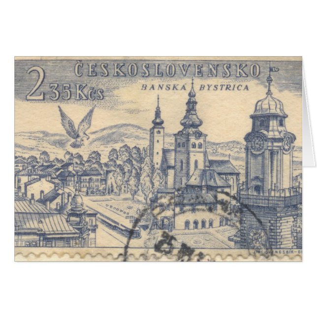 Card: Cancelled Czechoslovakian Postage (Front Horizontal)