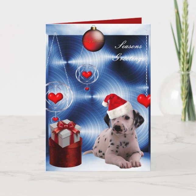 Card Christmas Dalmation Puppy Dog (Front)