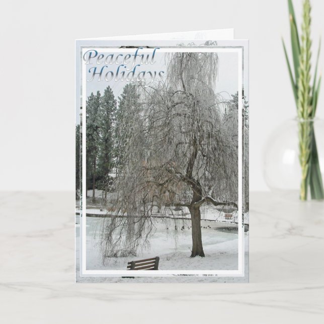 Card, Christmas, New Year - Peaceful Holidays Holiday Card (Front)