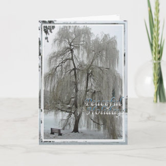 Card, Christmas, New Year - Peaceful Holidays Holiday Card