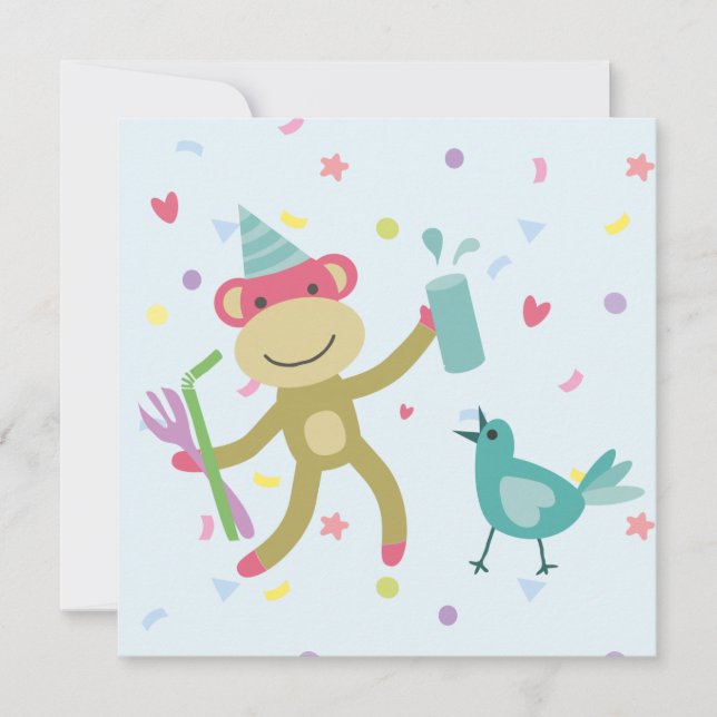 card congratulations monkey (Front)