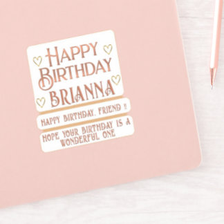 Card Creator Metallic Gold Birthday Message Hearts