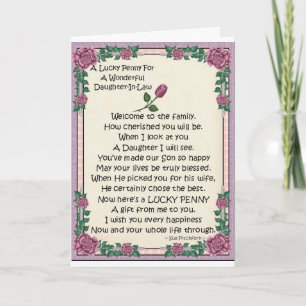 Card-Daughter-In-Law-Lucky Penny-Glue Penny On Card