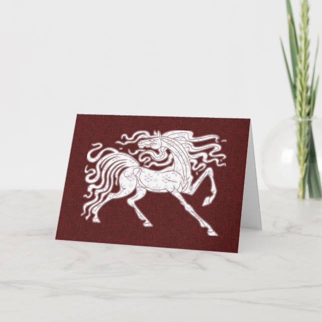 Card - Decorative Holiday Horse (Front)