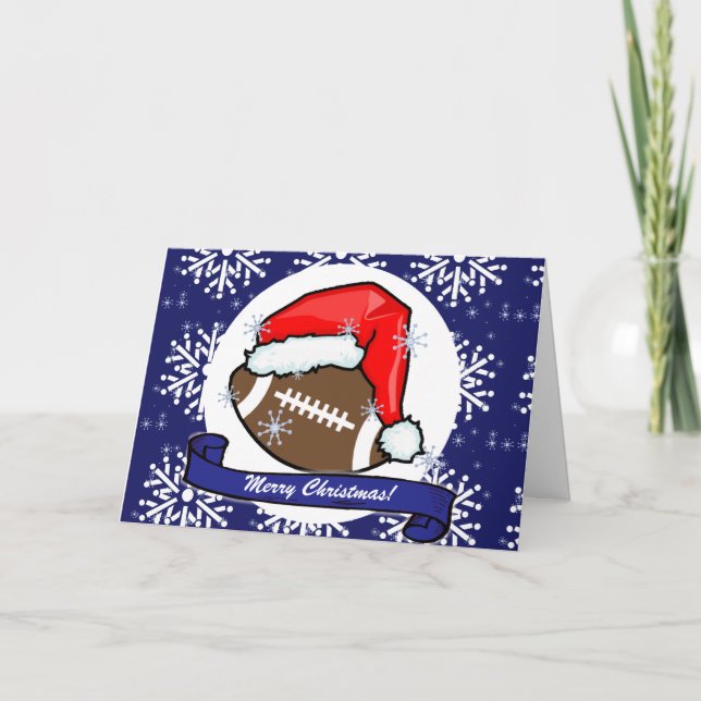 Card - Decorative Santa Football (Front)