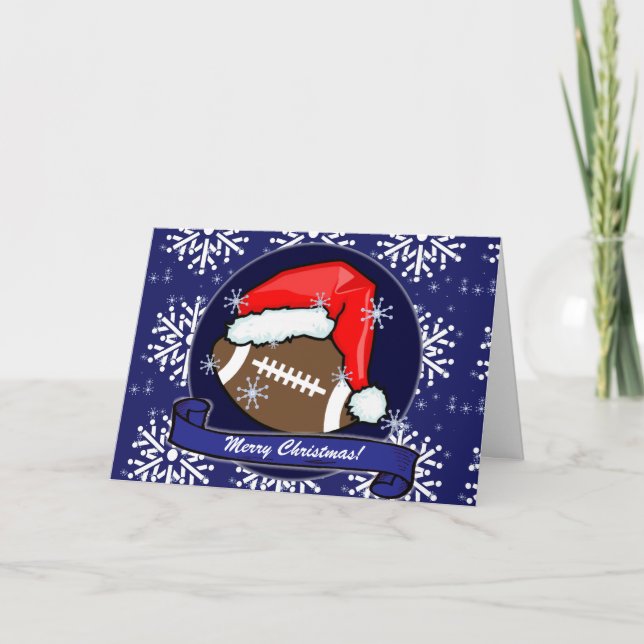 Card - Decorative Santa Football (Front)