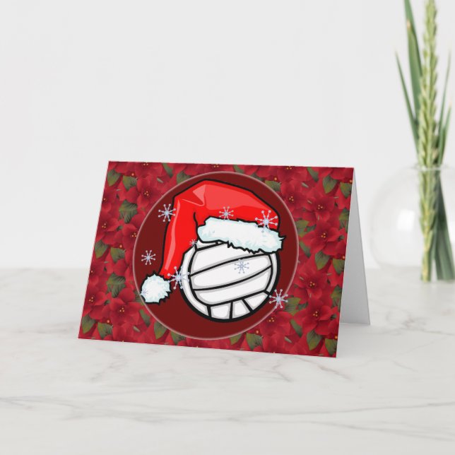 Card - Decorative Santa Volleyball (Front)