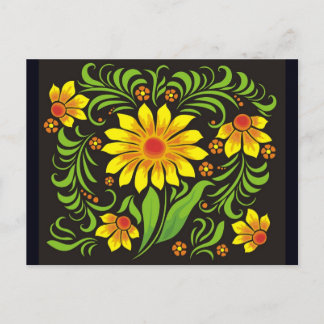 card drawn in ukrainian style