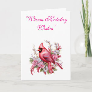 Card-Elegant Pink Christmas Card Collection