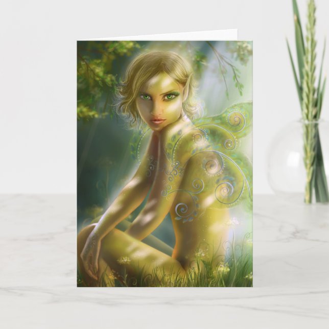 Card elf in wood (Front)