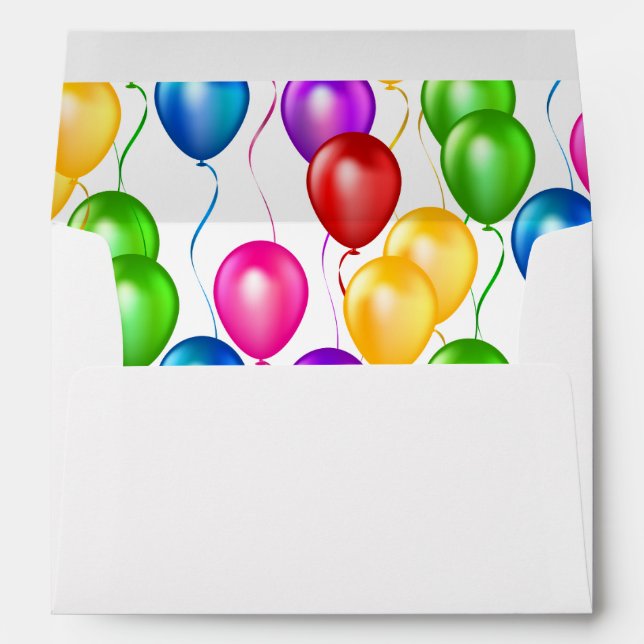 Card Envelope-Birthday Balloons Envelope (Back (Bottom))